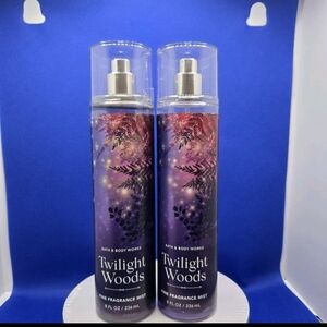 HTF RARE Bath and Body Works Twilight Woods Fine Fragrance Mist – Set of 2